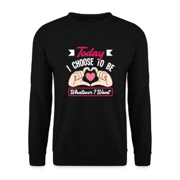 Feminismus Feministin - Unisex Pullover - Schwarz - Vorne - Alina (178cm) & Michal (187cm)