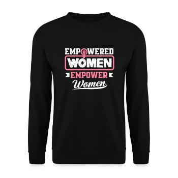 Feminismus Feministin - Unisex Pullover - Schwarz - Vorne - Alina (178cm) & Michal (187cm)