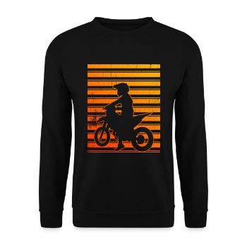 Vintage Motorbike Retro Motorcycling - Unisex Pullover - Schwarz - Vorne - Alina (178cm) & Michal (187cm)