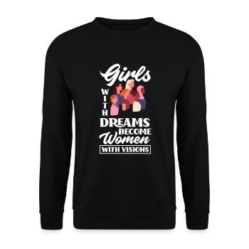 Feminismus Feministin - Unisex Pullover - Schwarz - Vorne - Alina (178cm) & Michal (187cm)