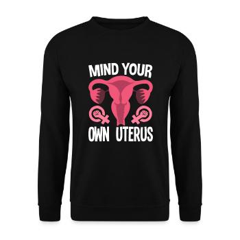 Feminismus Feministin - Unisex Pullover - Schwarz - Vorne - Alina (178cm) & Michal (187cm)
