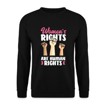 Feminismus Feministin - Unisex Pullover - Schwarz - Vorne - Alina (178cm) & Michal (187cm)