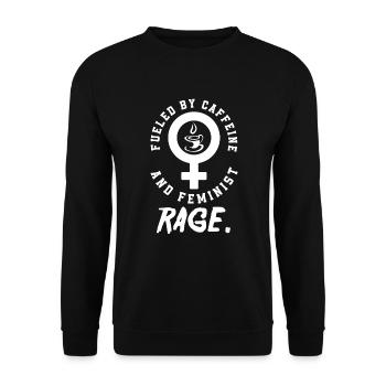 Feminismus Feministin - Unisex Pullover - Schwarz - Vorne - Alina (178cm) & Michal (187cm)