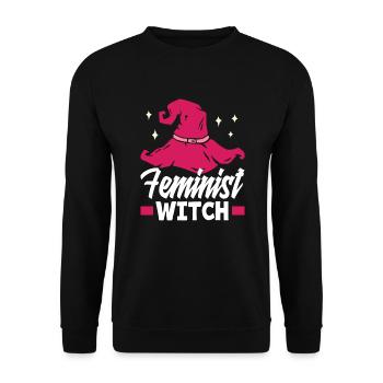Feminismus Feministin - Unisex Pullover - Schwarz - Vorne - Alina (178cm) & Michal (187cm)