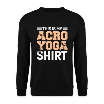 Acro Yoga This Is My Acroyoga Shirt - Unisex Pullover - Schwarz - Vorne - Alina (178cm) & Michal (187cm)