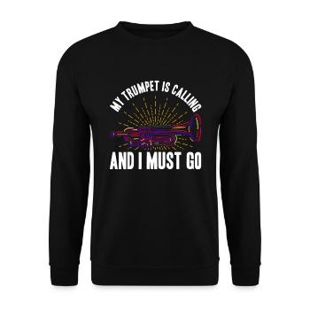 Ma trompette sonne et je dois partir - Sweat-shirt Unisexe - noir - Devant - Alina (178cm) & Michal (187cm)