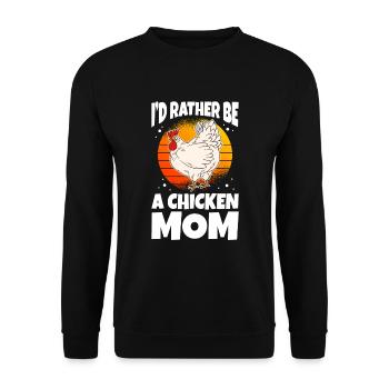 Je préfère être une maman poulet - Sweat-shirt Unisexe - noir - Devant - Alina (178cm) & Michal (187cm)
