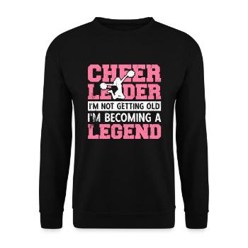 Cheerleader I'm Becoming A Legend - Unisex Sweatshirt - black - Front - Alina (178cm) & Michal (187cm)