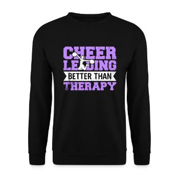 Le cheerleading mieux que la thérapie - Sweat-shirt Unisexe - noir - Devant - Alina (178cm) & Michal (187cm)