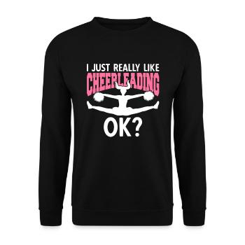 J’aime vraiment le cheerleading ok - Sweat-shirt Unisexe - noir - Devant - Alina (178cm) & Michal (187cm)