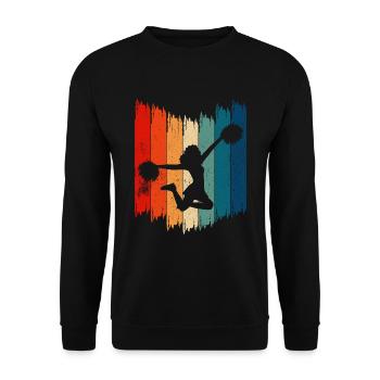 Cheerleader rétro Cheerleading vintage - Sweat-shirt Unisexe - noir - Devant - Alina (178cm) & Michal (187cm)