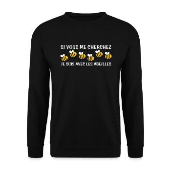 Cadeau agriculteur éleveur de abeilles - Sweat-shirt Unisexe - noir - Devant - Alina (178cm) & Michal (187cm)