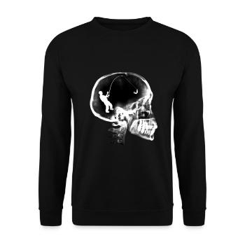 Papy Pecheur drôle papa peche humour - Sweat-shirt Unisexe - noir - Devant - Alina (178cm) & Michal (187cm)
