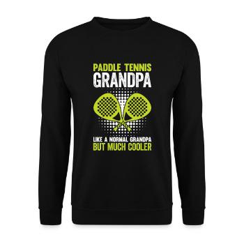 Grand-père de paddle-tennis comme un grand-père normal - Sweat-shirt Unisexe - noir - Devant - Alina (178cm) & Michal (187cm)