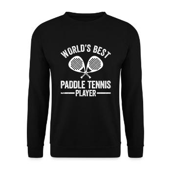 Meilleur joueur de paddle-tennis du monde - Sweat-shirt Unisexe - noir - Devant - Alina (178cm) & Michal (187cm)