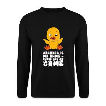 Drôles de canards Canard mignon - Sweat-shirt Unisexe - noir - Devant - Alina (178cm) & Michal (187cm)