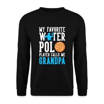 Water Polo Player Calls Me Grandpa - Unisex Sweatshirt - black - Front - Alina (178cm) & Michal (187cm)