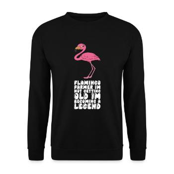 Drôle de flamant rose - Sweat-shirt Unisexe - noir - Devant - Alina (178cm) & Michal (187cm)