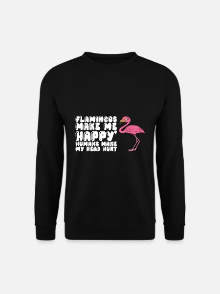 Funny flamingo - Unisex Sweatshirt - black
