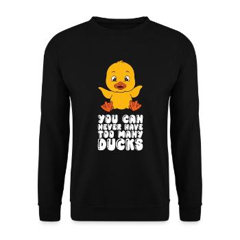 Drôle de canard Canards mignons - Sweat-shirt Unisexe - noir - Devant - Alina (178cm) & Michal (187cm)