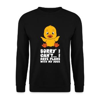 Drôle de canard Canards mignons - Sweat-shirt Unisexe - noir - Devant - Alina (178cm) & Michal (187cm)