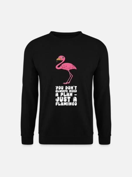 Lustiger Flamingo - Unisex Pullover - Schwarz