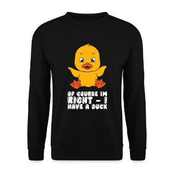 Drôle de canard Canards mignons - Sweat-shirt Unisexe - noir - Devant - Alina (178cm) & Michal (187cm)