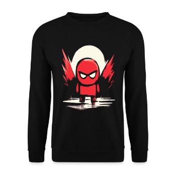 Japanese Red Sun: Red Super Hero Child - Unisex Sweatshirt - black - Front - Alina (178cm) & Michal (187cm)
