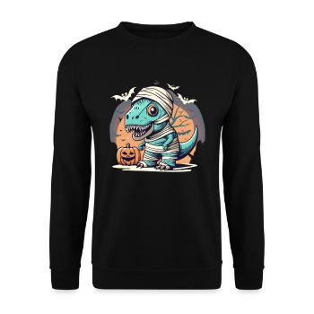 Tyrannosaurus Trex Halloween - Unisex Pullover - Schwarz - Vorne - Alina (178cm) & Michal (187cm)