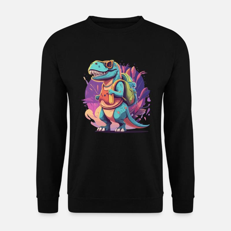 Einschulung Dinosaurier Schulkind Trex - Unisex Pullover - Schwarz