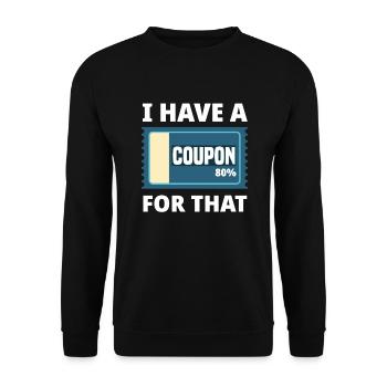 Funny Extreme Couponing Coupon Gift - Unisex Sweatshirt - black - Front - Alina (178cm) & Michal (187cm)
