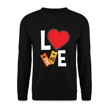 Funny Extreme Couponing Coupon Gift - Unisex Sweatshirt - black - Front - Alina (178cm) & Michal (187cm)