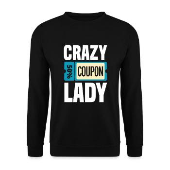 Funny Extreme Couponing Coupon Gift - Unisex Sweatshirt - black - Front - Alina (178cm) & Michal (187cm)