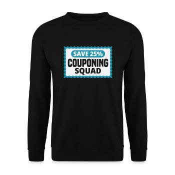 Funny Extreme Couponing Coupon Gift - Unisex Sweatshirt - black - Front - Alina (178cm) & Michal (187cm)