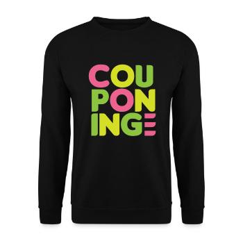 Funny Extreme Couponing Coupon Gift - Unisex Sweatshirt - black - Front - Alina (178cm) & Michal (187cm)