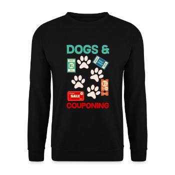 Funny Extreme Couponing Coupon Gift - Unisex Sweatshirt - black - Front - Alina (178cm) & Michal (187cm)