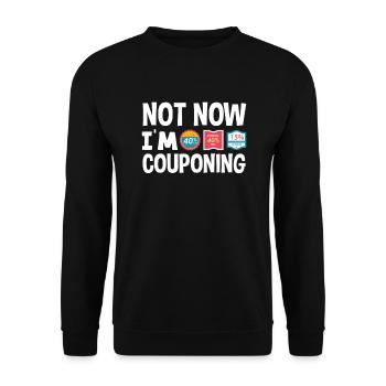 Funny Extreme Couponing Coupon Gift - Unisex Sweatshirt - black - Front - Alina (178cm) & Michal (187cm)