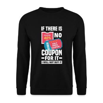 Funny Extreme Couponing Coupon Gift - Unisex Sweatshirt - black - Front - Alina (178cm) & Michal (187cm)