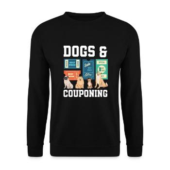 Funny Extreme Couponing Coupon Gift - Unisex Sweatshirt - black - Front - Alina (178cm) & Michal (187cm)