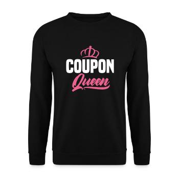 Lustiges Extrem Couponing Coupon Geschenk - Unisex Pullover - Schwarz - Vorne - Alina (178cm) & Michal (187cm)