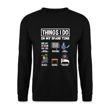 Funny Extreme Couponing Coupon Gift - Unisex Sweatshirt - black - Front - Alina (178cm) & Michal (187cm)