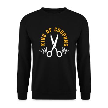 Funny Extreme Couponing Coupon Gift - Unisex Sweatshirt - black - Front - Alina (178cm) & Michal (187cm)