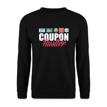 Funny Extreme Couponing Coupon Gift - Unisex Sweatshirt - black - Front - Alina (178cm) & Michal (187cm)