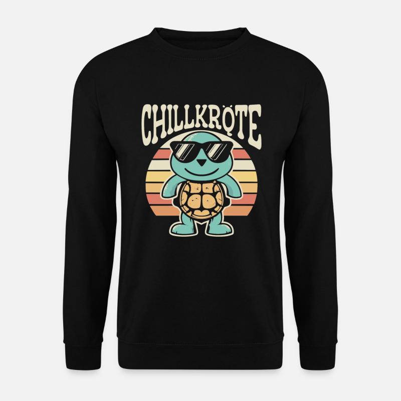Relaxte Schildkröte Chillkröte - Unisex Pullover - Schwarz