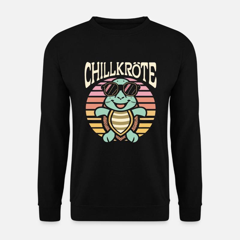 Relaxte Schildkröte Chillkröte - Unisex Pullover - Schwarz