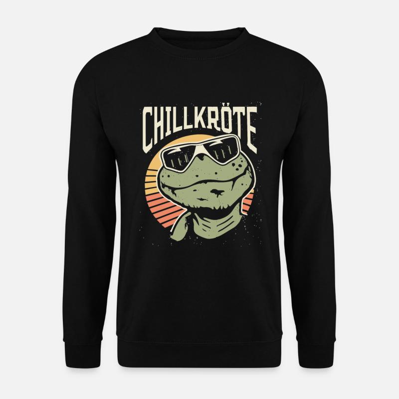 Relaxed turtles Chill toad - Unisex Sweatshirt - black