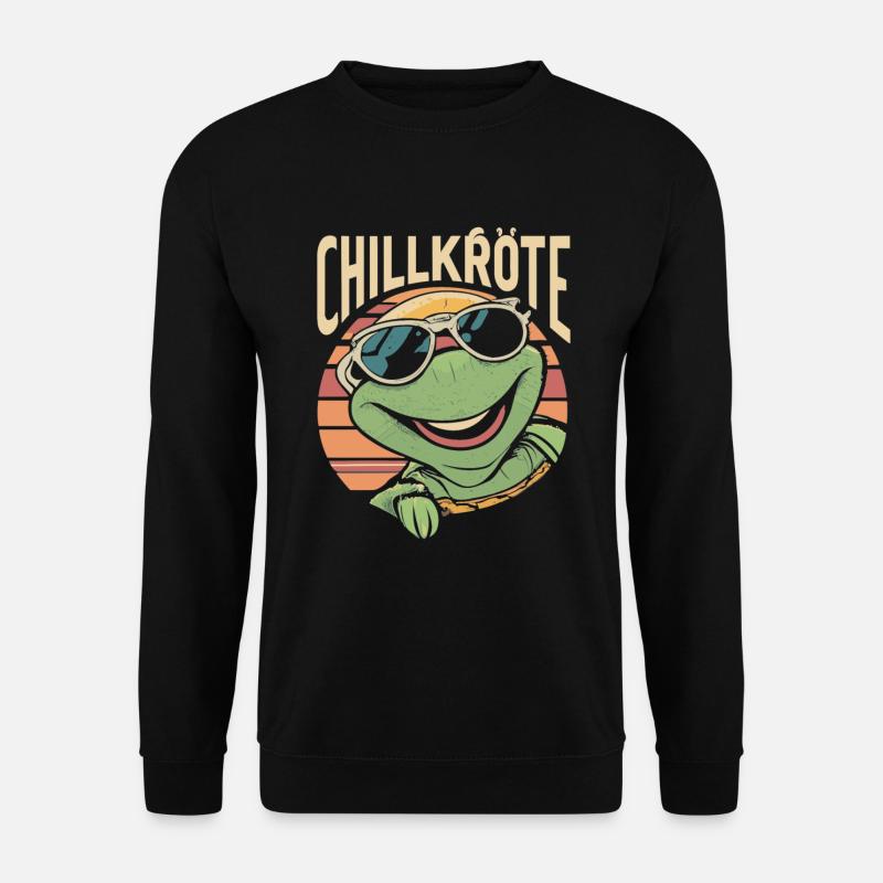 Relaxte Schildkröten Chillkröte - Unisex Pullover - Schwarz