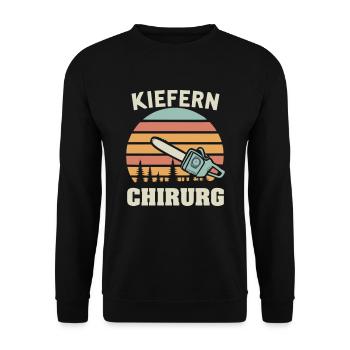 Kiefernchirurg - Unisex Pullover - Schwarz - Vorne - Alina (178cm) & Michal (187cm)