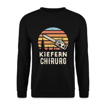 Kiefernchirurg - Unisex Pullover - Schwarz - Vorne - Alina (178cm) & Michal (187cm)