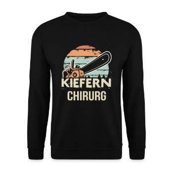 Kiefernchirurg - Unisex Pullover - Schwarz - Vorne - Alina (178cm) & Michal (187cm)